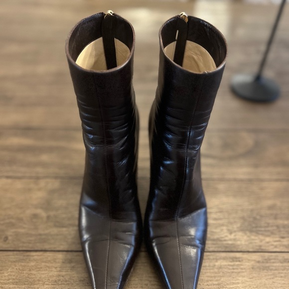 Jimmy Choo Daisy Kid Coffee leather boots - Picture 3 of 5